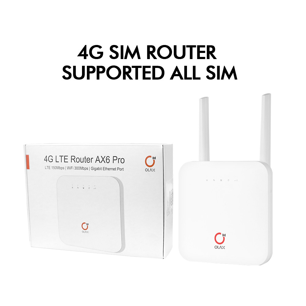 White OLAX AX6 PRO 4g Wireless Router CPE 4000mah 12V DC Power Adapter