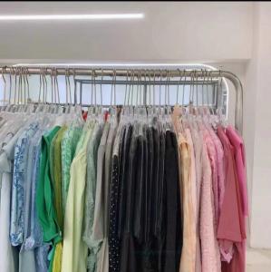 China Cotton Polyester Nylon Women Used Fashion Clothing Solid Striped Polka Dot wholesale
