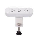 America Desktop Clamp Power Strip 2outlet and 2USB ETL passed