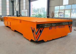 China Steering Mechanism Flatbed 50T Busbar Powered Transfer Cart on sale