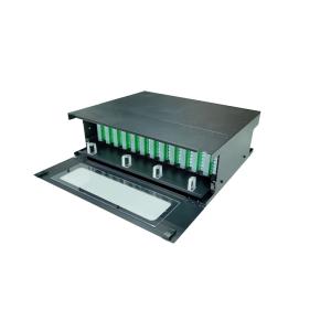 China Rack Mounted Fiber Optic Patch Panel ODF Junction Box 96 Ports Sliding Type wholesale