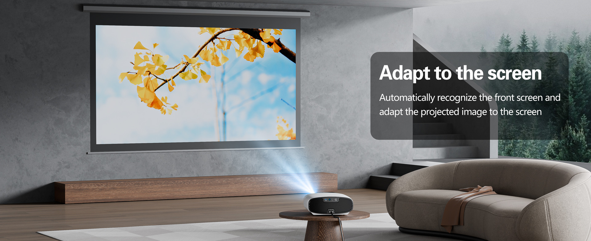 Flyin LCD LED Lamps Android Projector Built-In Stereo Speaker US EURO Plug