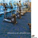 Blue printed gym room nylon material carpet