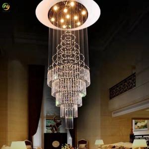 China Gu10 Crystal Chandelier Pendant Light Customized Clear Wedding Designer Led wholesale