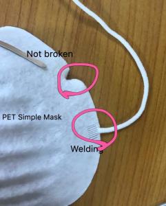 China Light Weight Disposable Dust Mask White Color Shell Shaped With Steel Nose Clip wholesale