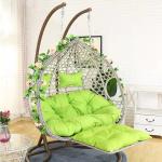 Portable Double People Rattan Wicker Hanging Egg Swing Chair for Indoor Outdoor