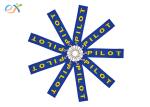 Yellow Text On Merrowed Border Blue Woven Keychain Flight Keychain For Gifts