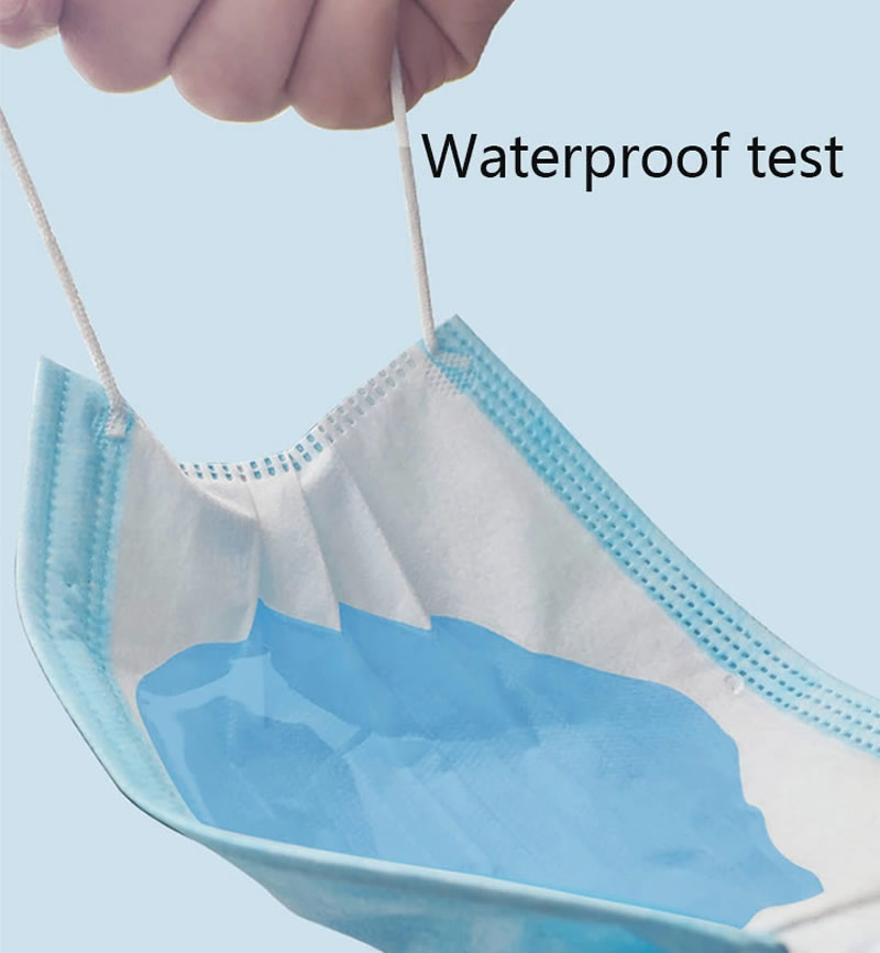 PP Nonwoven Fabric Blue Earloop 3Ply Disposable Mask Protective 17.5*9.5cm mask 