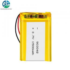 China 903048 3.7v 1500mah Lithium Polymer Battery Pack Rechargeable CE KC Approved on sale