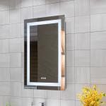 Front Lighted Bathroom Smart Vanity LED Washroom Mirror for Home Modern Luxury