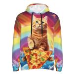 Graphic Print Drawstring Vintage Drop Shoulder Hoodies Thermal Long Sleeve