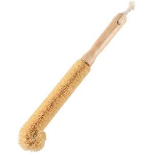 China Elbow Design Bamboo Kitchen Brush Long Handle Coconut Glass Bottle Cleaning wholesale