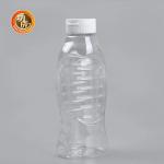 PET Plastic Squeeze Sauce Bottles With Lid Flip Top Food Grade