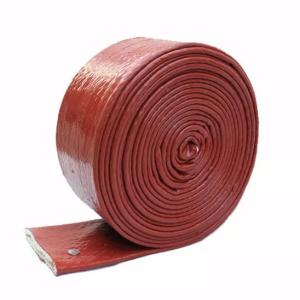 China Heat Insulation Silicone Coated Fiberglass Heat Shield Silicone Fire Sleeve wholesale