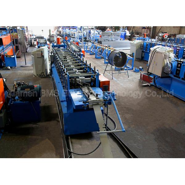 Shelf Pillar Racking Roll Forming Machine With On Line Punching And PLC Control Cabinet