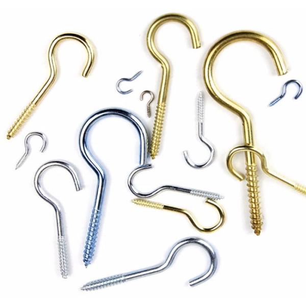Zinc Plating Self Tapping Wood Screws CS / SS Made With Open Eye Hook