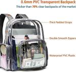 Clear Backpack Heavy Duty - Large Clear Backpacks For School PVC Transparent