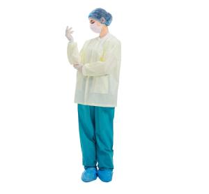 China FDA Disposable Lab Coats , Long Sleeves Disposable Hospital Scrubs wholesale