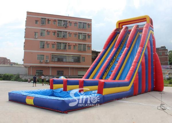 10m High Adults Giant Commercial Inflatable Water Slides Made of 0.55mm pvc