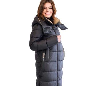 China FODARLLOY Ladies Warm Hooded Cotton-padded Clothes Slim Long Down Jackets Women Coats Winter plus size coats wholesale