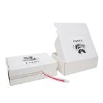 Rectangle White Corrugated Mailer Boxes Zipper Cardboard Box For Gift Packaging