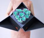 Bouquet Paper Square Flower Box Recycled Cardboard Boxes For Valentine'S Day