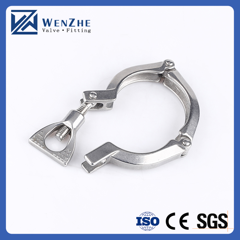 WENZHE Ss304 316L Stainless Steel 3Pc Pipe Quick Tri Clamp Three Piece Clamp Ferrul Clamp