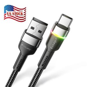 China Color Indicator LED Light USB A To C Cable Fast Charging 3A USA Stock wholesale