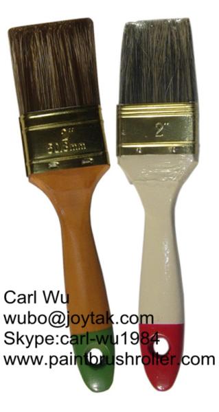 Natural bristle Chinese bristle synthetic mix 2 piece paint brush sets wood