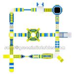 Customized Inflatable Water Park Playground System 3 Year Warranty