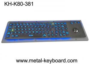 China Rugged Backlit Metal Keyboard with Ergonomics Design Trackbal , USB interface on sale