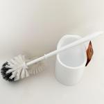 Anti Slip Base Hard Bristle Toilet Brush With Holder Good Grips Hideaway Compact