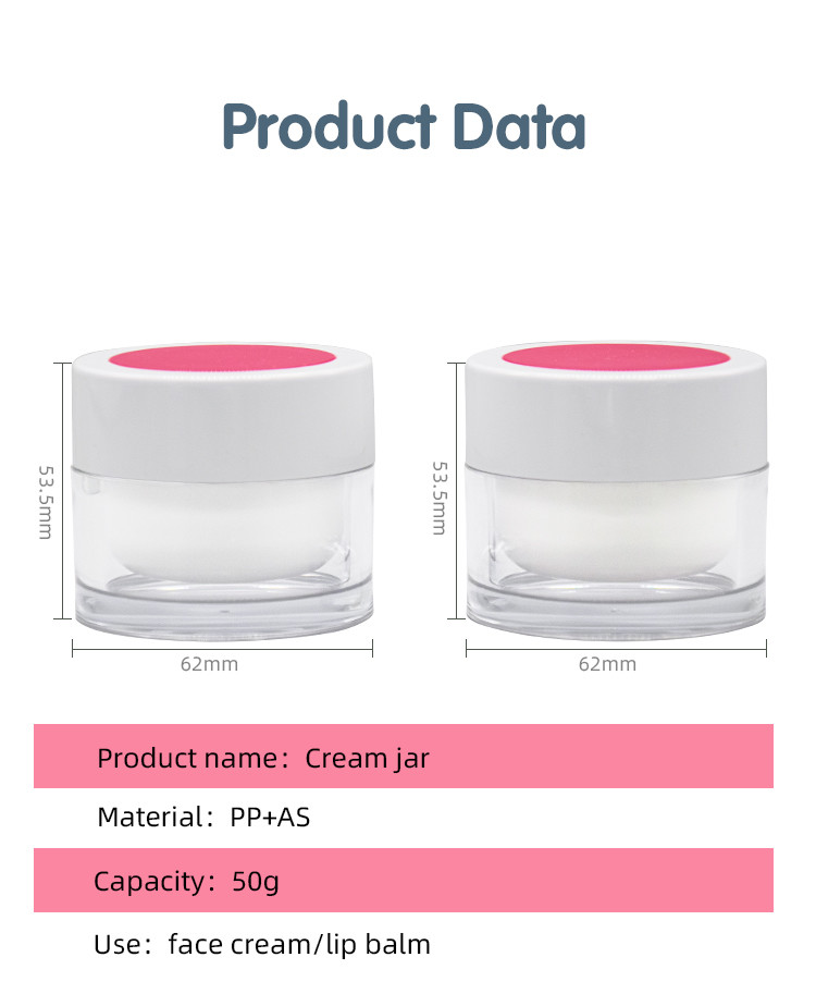 50g PP Inner AS Outer Cream Jar Luxury Skincare Cosmetic Packaging Container