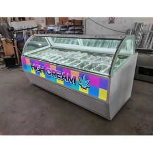 China Electric Ice Cream Display Counters Freezer Luxury Gelato Display Freezer wholesale