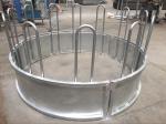 Galvanised Round Cattle Hay Feeder / 1m Round Bale Feeder For Livestock