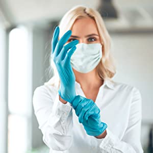 100 Pcs Nitrile Disposable Gloves - Soft Industrial Gloves, Vinyl Gloves Powder-Free, Latex-Free