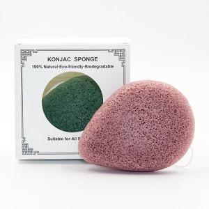China Customized Logo Tear Drop Exfoliating Konjac Sponge 2.5cm Thick wholesale