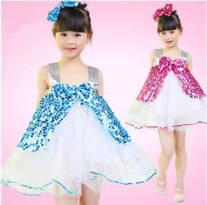 China Girl‘s sequined costumes dance costumes dress for children wholesale
