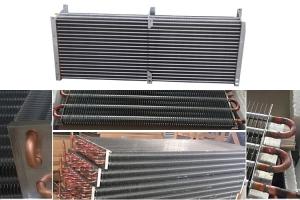 China Copper Tube Fin And Tube Heat Exchanger Air Conditioner Evaporator Support wholesale