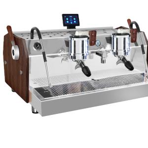 China Electric 220 Dual Boilers Espresso Coffee Machine Commercial Double-head Coffee Maker wholesale