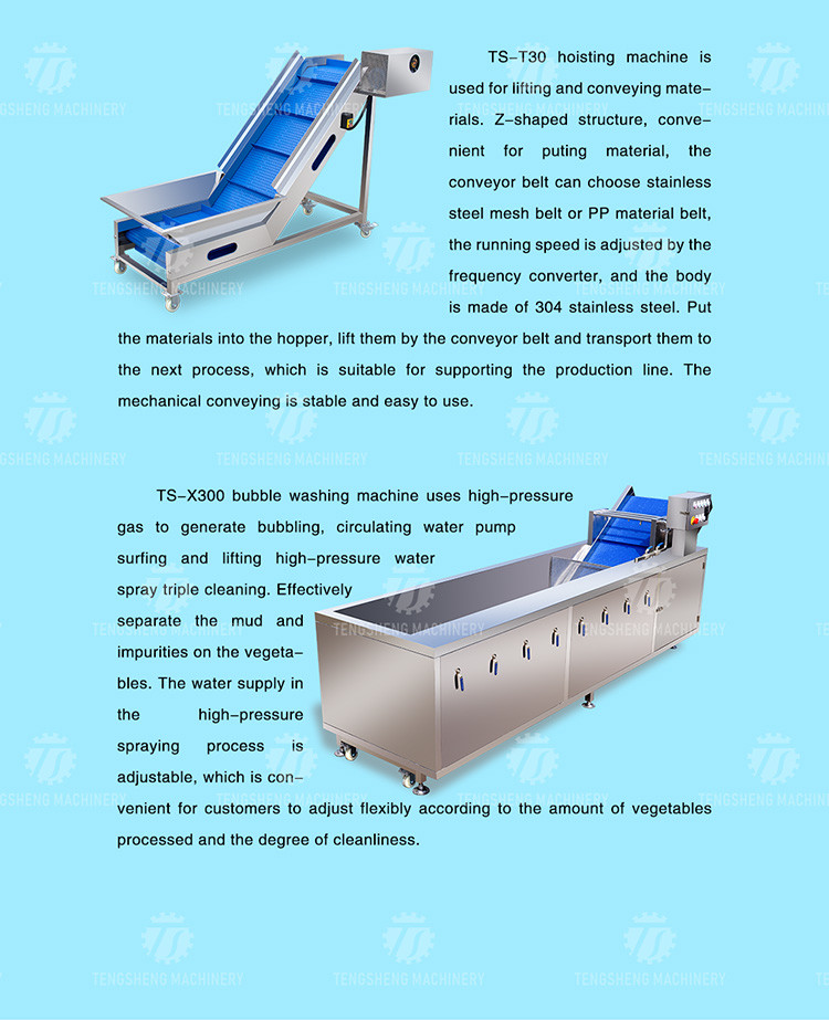 Automatic Vegetable And Fruit Production Line Selection Cutting And Washing Machine