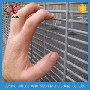 China Dark Green 358 Welded Wire Mesh Panels , Iron Wire Garden Fencing wholesale
