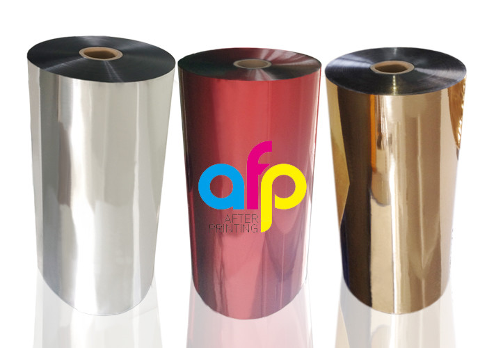 Printable Golden / Silver Metallized Bopp Film , Metallized Plastic Film Roll