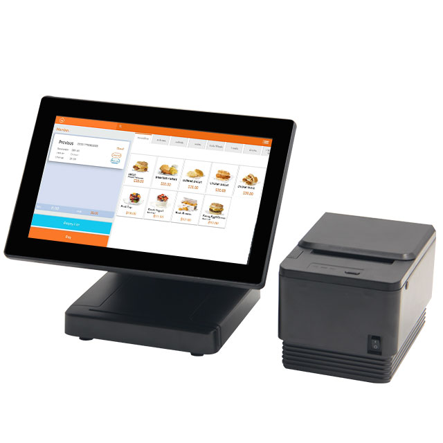 12.5" Full HD Display and 7" HD Second Display POS System with MSR Card Reader Option