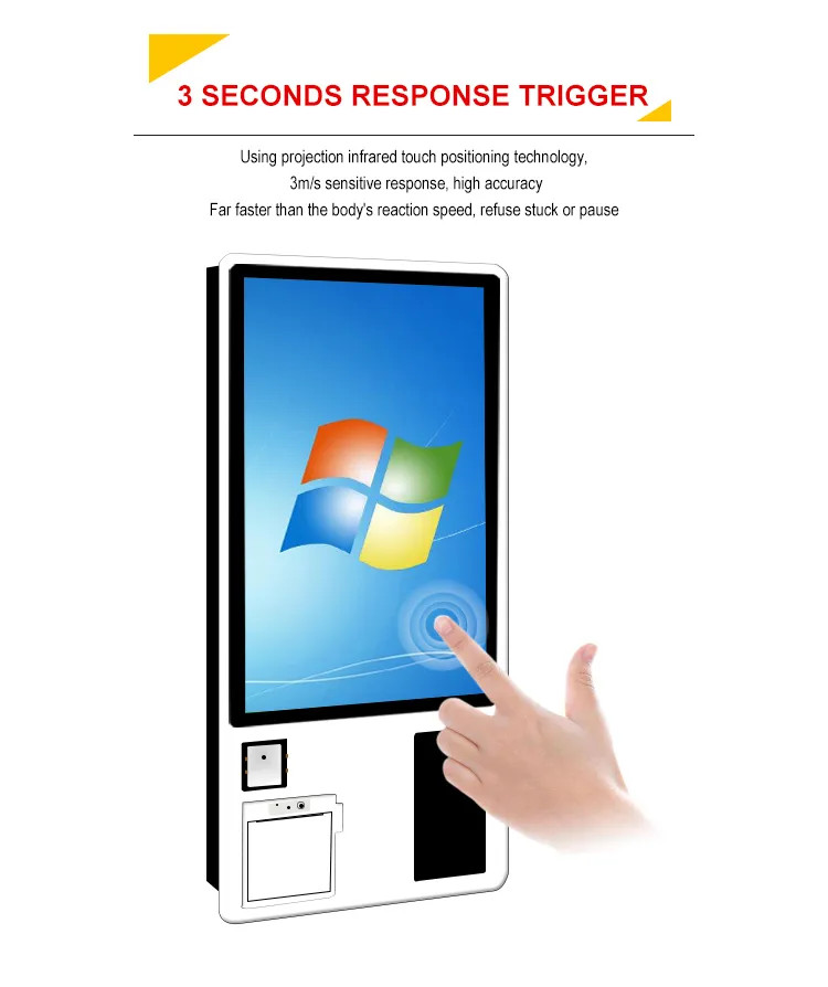 32 Inch Manufacturer Wall Mount Pos System Pay Self Service Payment Self Service Order Kiosk