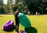 10 seconds Fast Inflatable Laybag Sleeping Bag , Outdoor Inflatable Toys Air