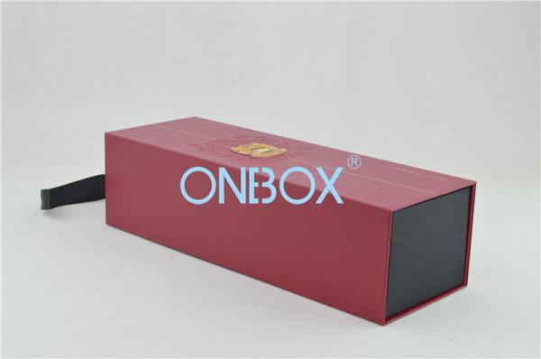 Quality Alcohol Wine Storage Boxes Cardboard Biodegradable Emboss Logo for sale
