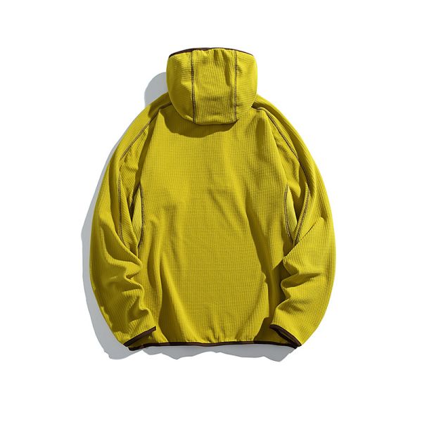 Custom OEM ODM Half Zip Hooded Thermal Pullover, Constant Temperature Warm Grid Outdoor Fleece Top, Custom Logo & Fabric Supported