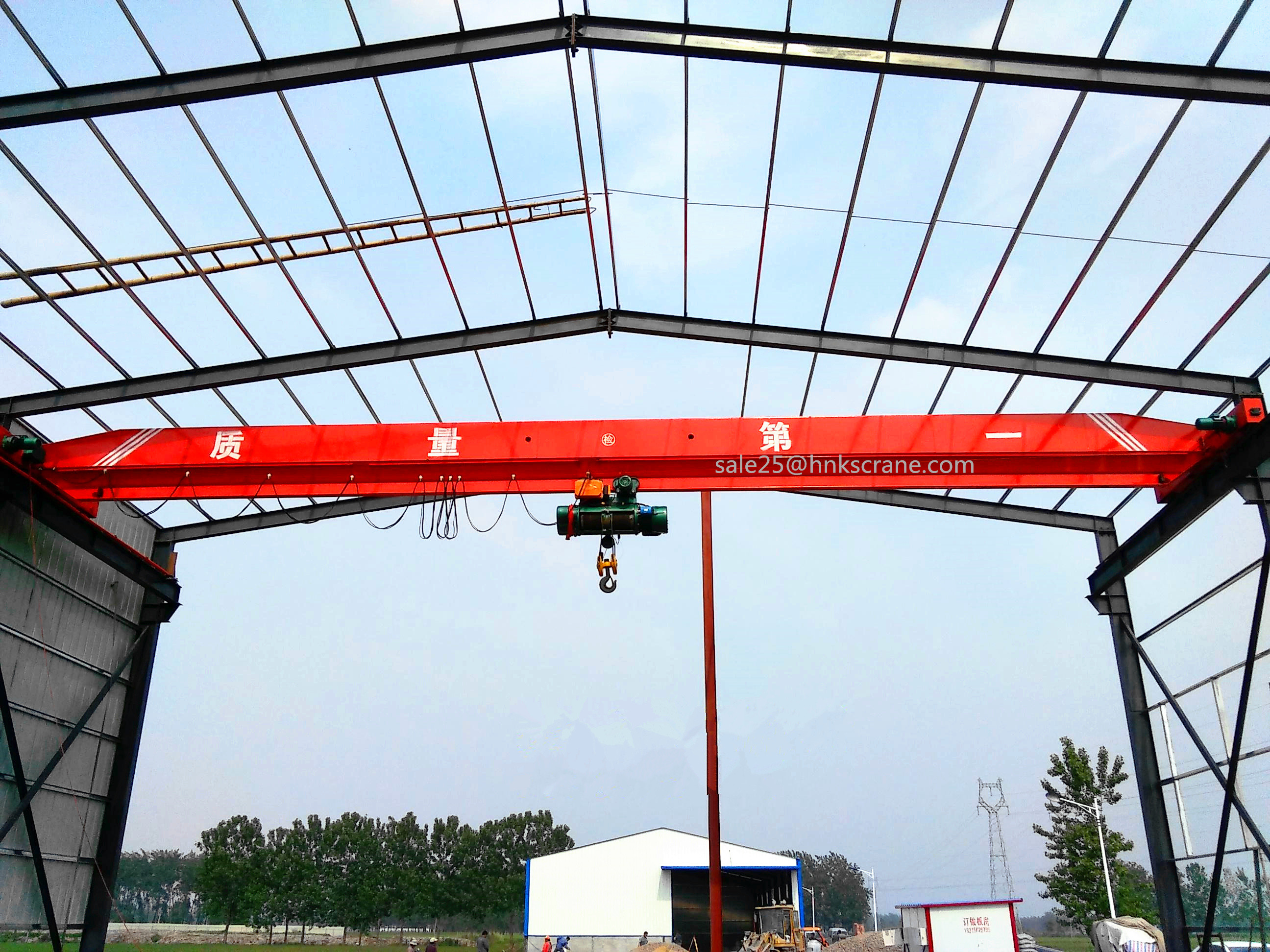5T Single Beam Girder Overhead Crane 30m Stockyards
