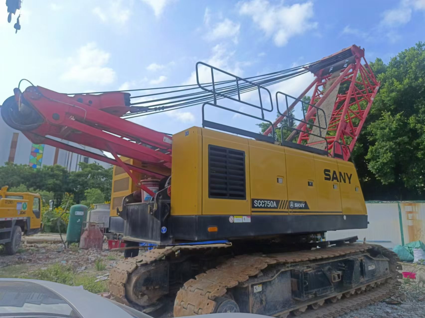 2019 Used Hydraulic Crawler Crane 75 Tons with Five-Arm Jib